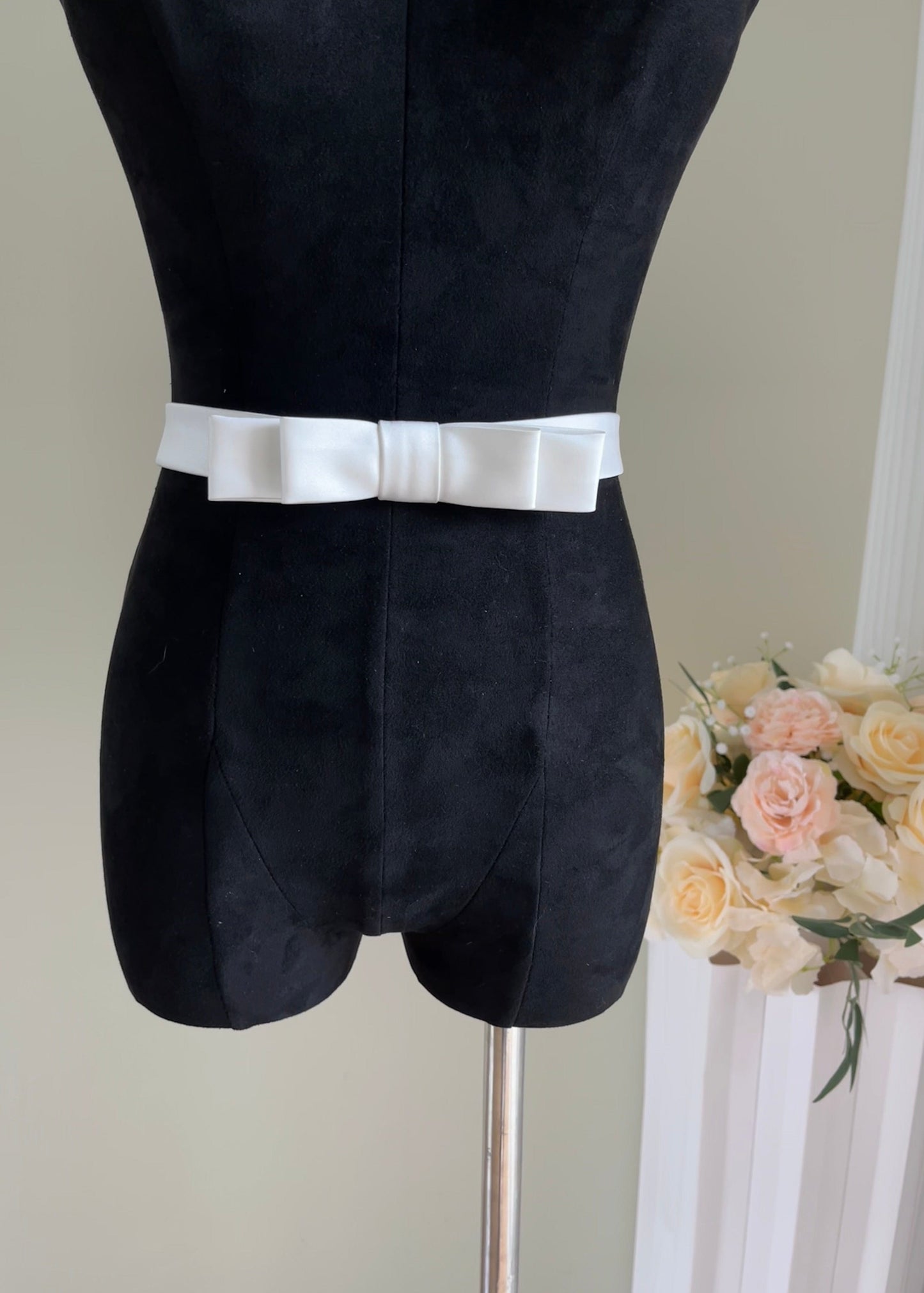 Bieauli belts Exquisite bow belts, wedding belts, ribbons, thin belts, wedding dress accessories