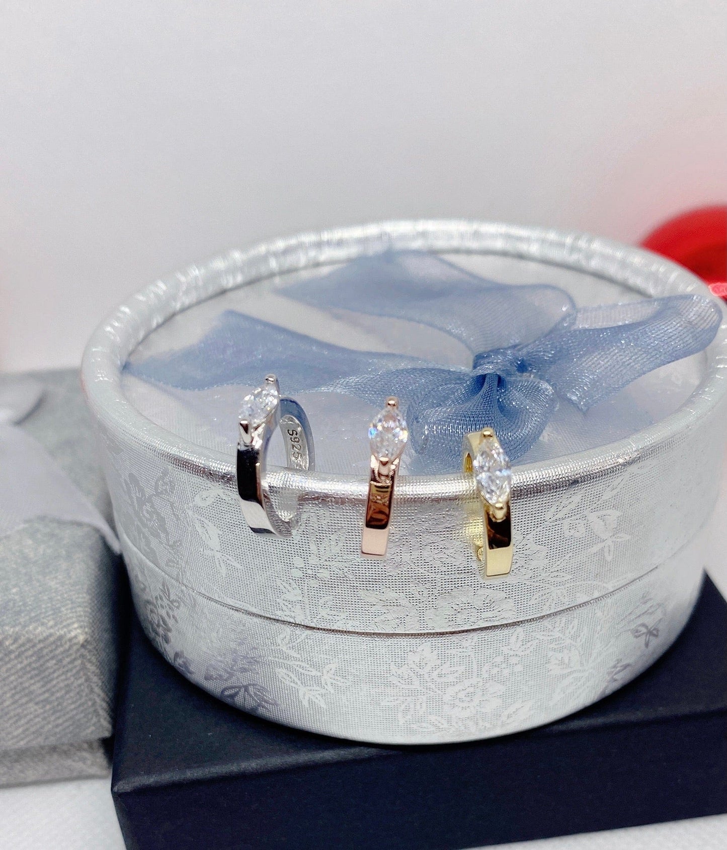 Bieauli Earrings Small Gold Band Clip Earrings
