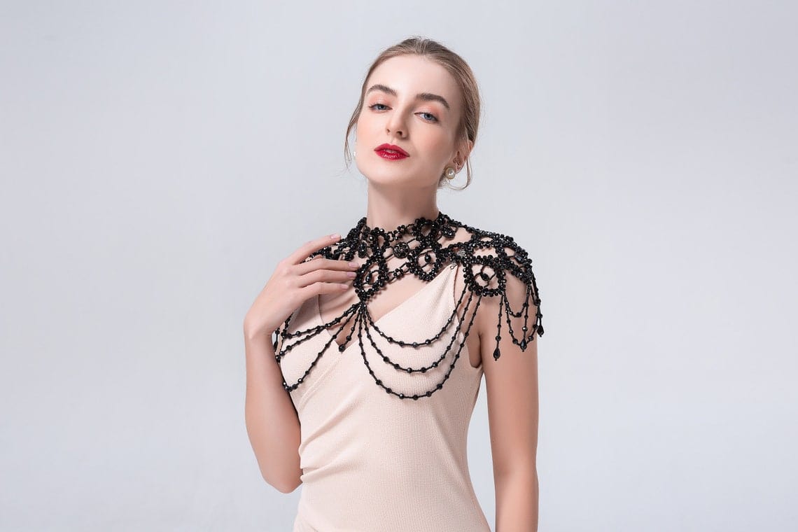 Bieauli Jewellery London Shoulder Jewelry Vintage Bridal Statement Shoulder Necklace