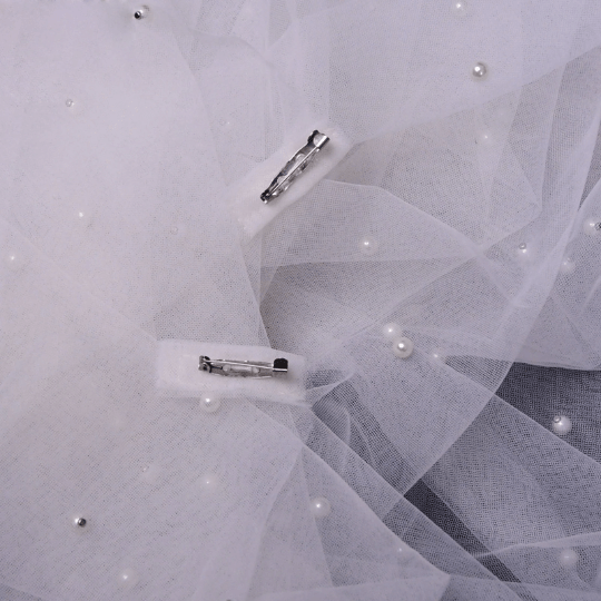 Bieauli Shoulder Jewelry Pearl Cape Veil,Bridal Wedding Veil,Long Cape