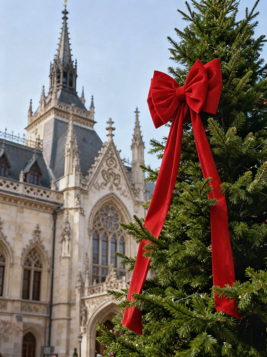 Velvet Christmas Giant Bow Decoration