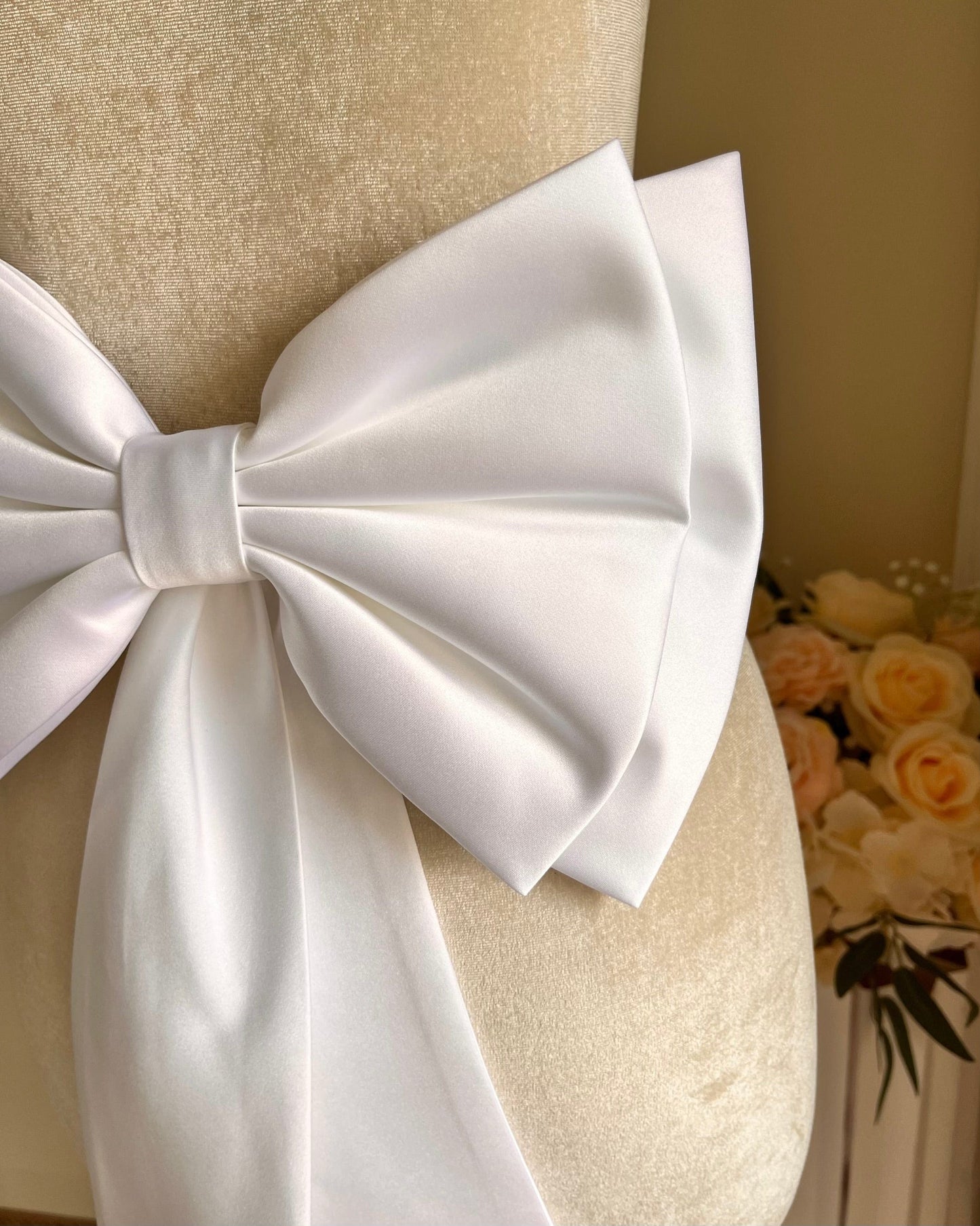 Bieauli BOW Bridal bow, wedding dress bow, satin bow