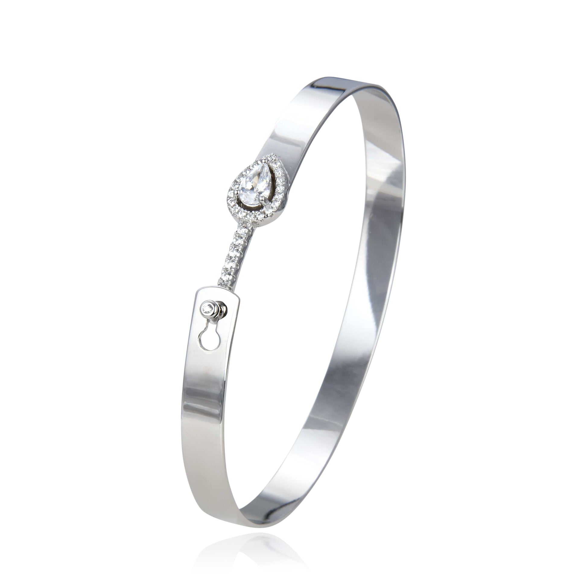 Bieauli Bracelet Silver Serpent Bracelet with Classic Teardrop Design Band