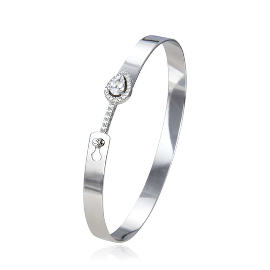 Bieauli Bracelet Silver Serpent Bracelet with Classic Teardrop Design Band