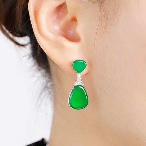 Bieauli Earrings green Natural Emerald Earrings, Emerald Earrings, Green Earrings, Gifts For Grandma, Gifts For Mom