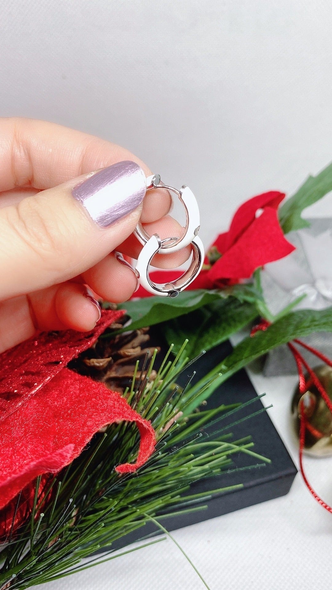 Bieauli Earrings Sterling Silver Round Earrings