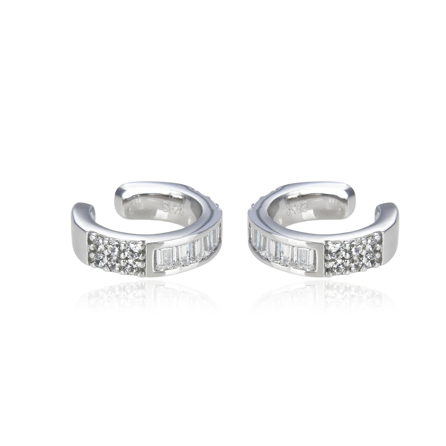 Bieauli Jewellery London Ear clip Gold Band Earrings, small band clip earrings, white gold, yellow gold, rose gold, sterling silver