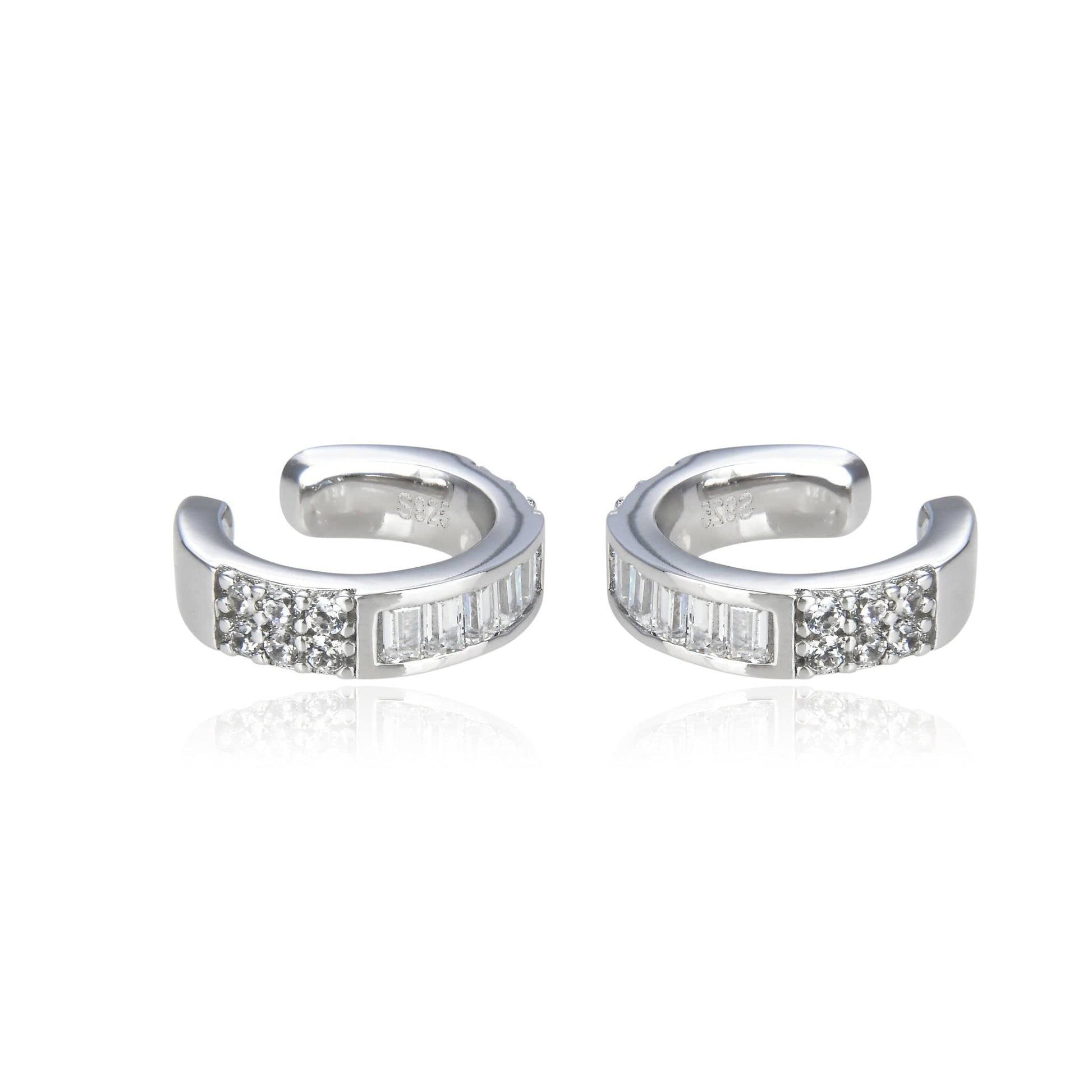 Bieauli Jewellery London Ear clip Gold Band Earrings, small band clip earrings, white gold, yellow gold, rose gold, sterling silver