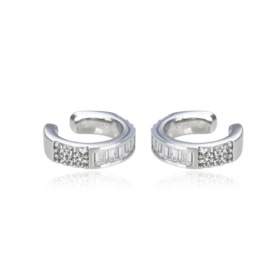 Bieauli Jewellery London Ear clip Gold Band Earrings, small band clip earrings, white gold, yellow gold, rose gold, sterling silver
