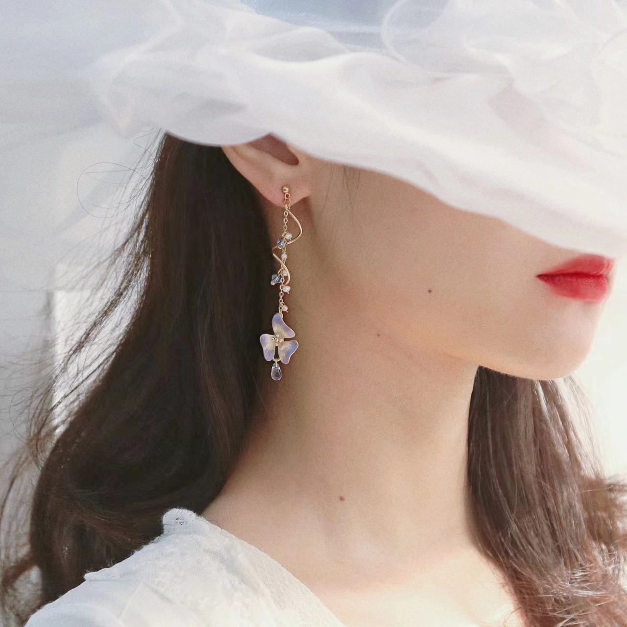 Bieauli Jewellery London Earrings Fantasy Flower Summer Earrings, Korean Earrings, Dangle Drop Earrings