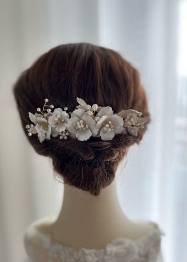 Bieauli Jewellery London hair accessories Handmade ceramic crystal comb, wedding tiara, bridesmaid gift, send best friend