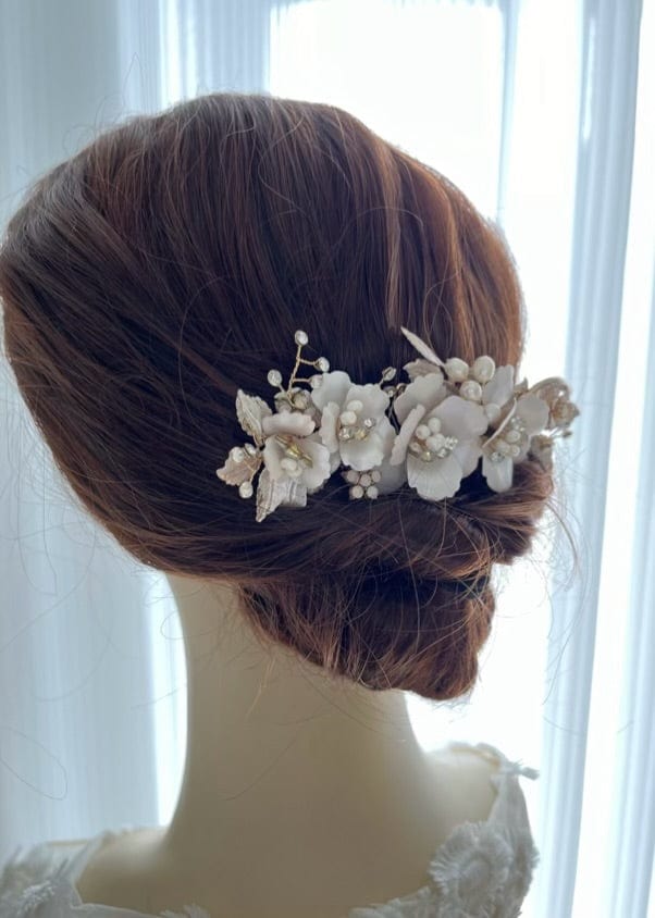 Bieauli Jewellery London hair accessories Handmade ceramic crystal comb, wedding tiara, bridesmaid gift, send best friend