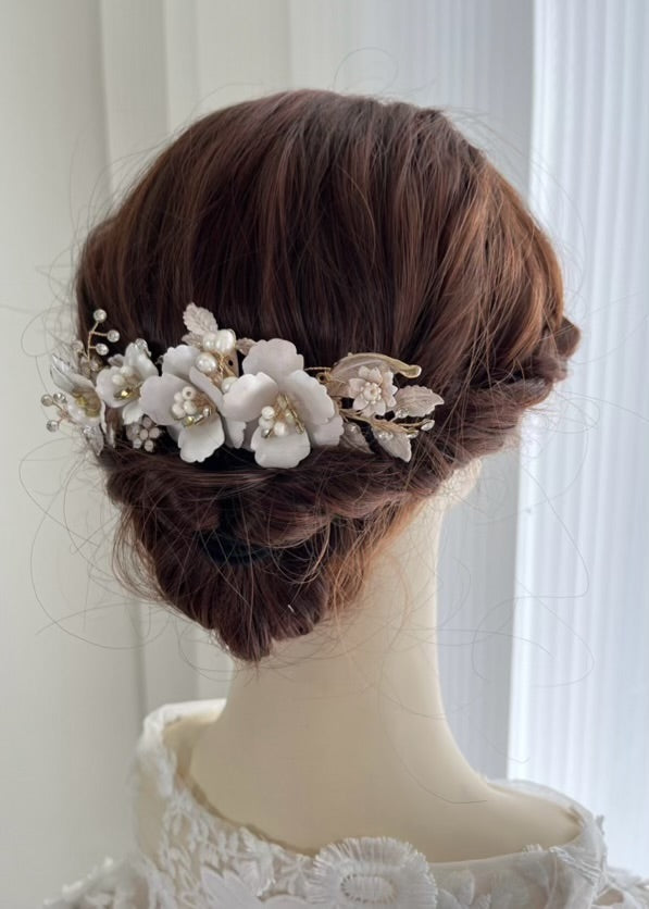 Bieauli Jewellery London hair accessories Handmade ceramic crystal comb, wedding tiara, bridesmaid gift, send best friend