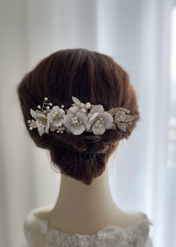 Bieauli Jewellery London hair accessories Handmade ceramic crystal comb, wedding tiara, bridesmaid gift, send best friend