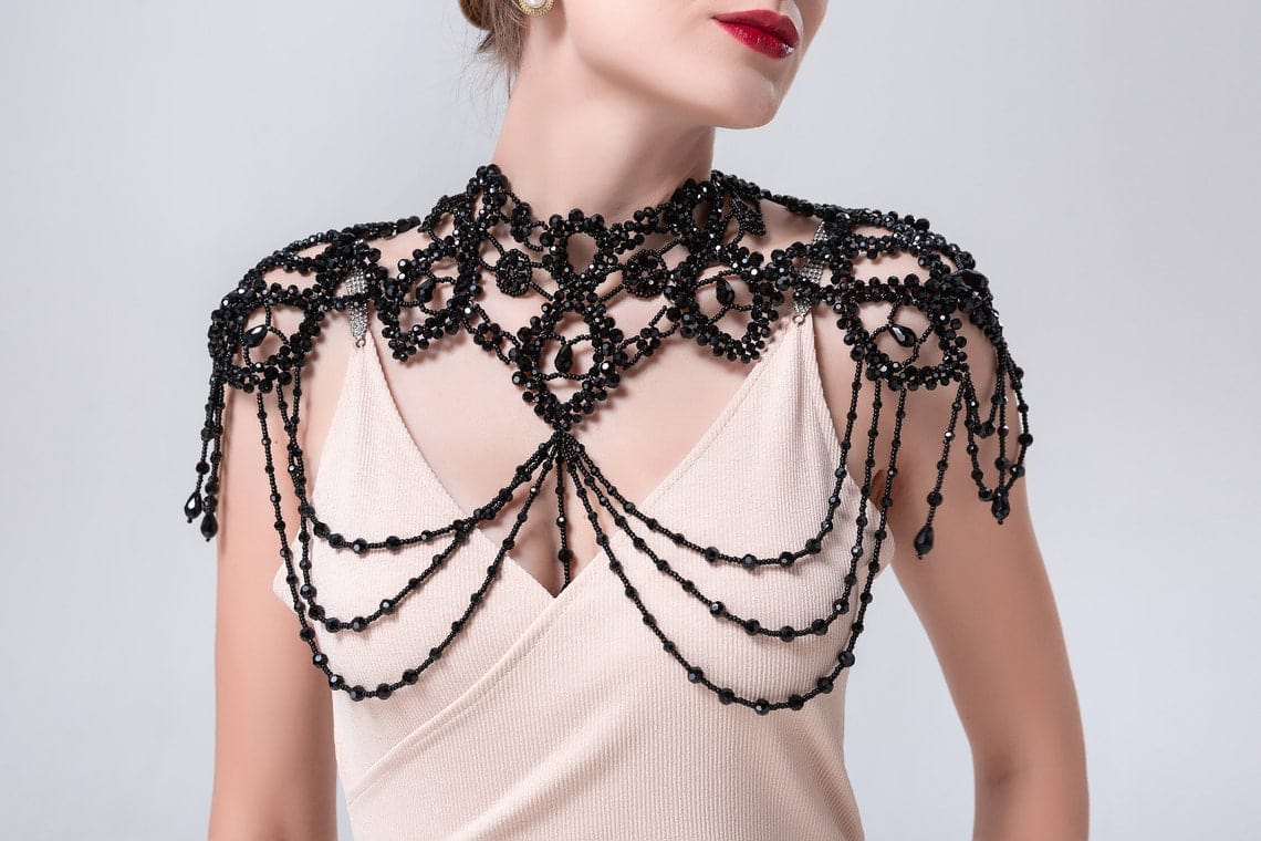 Bieauli Jewellery London Shoulder Jewelry Vintage Bridal Statement Shoulder Necklace