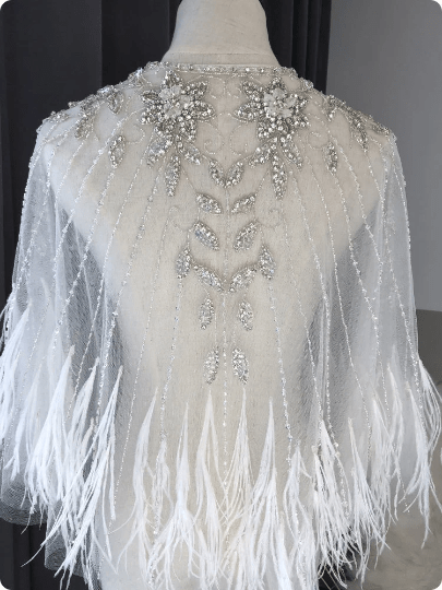 Bieauli Shoulder Jewelry Wedding Cape Wedding Bridal Shoulder Cover Up Ceremony