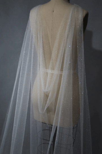 Bieauli  veil Wedding cape, Bridal cape veil, Shoulder veil, Bridal cape, Bridal back necklace, Back jewelry, Cape veil wedding